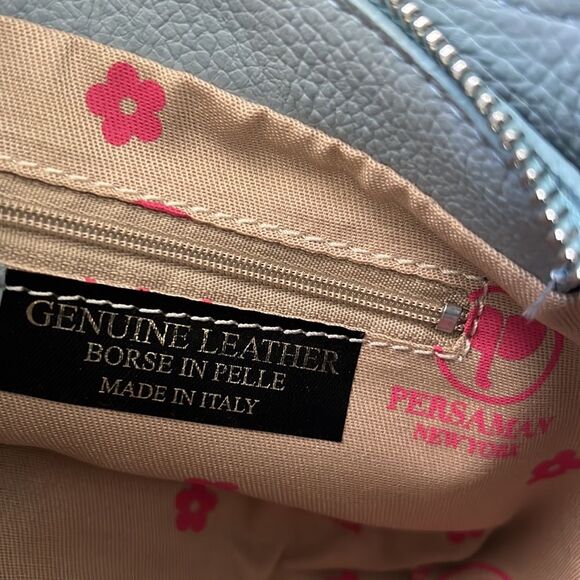 Persaman New York Genuine Italian Leather Bag, Brittany in Blue, NWT - Picture 8 of 11